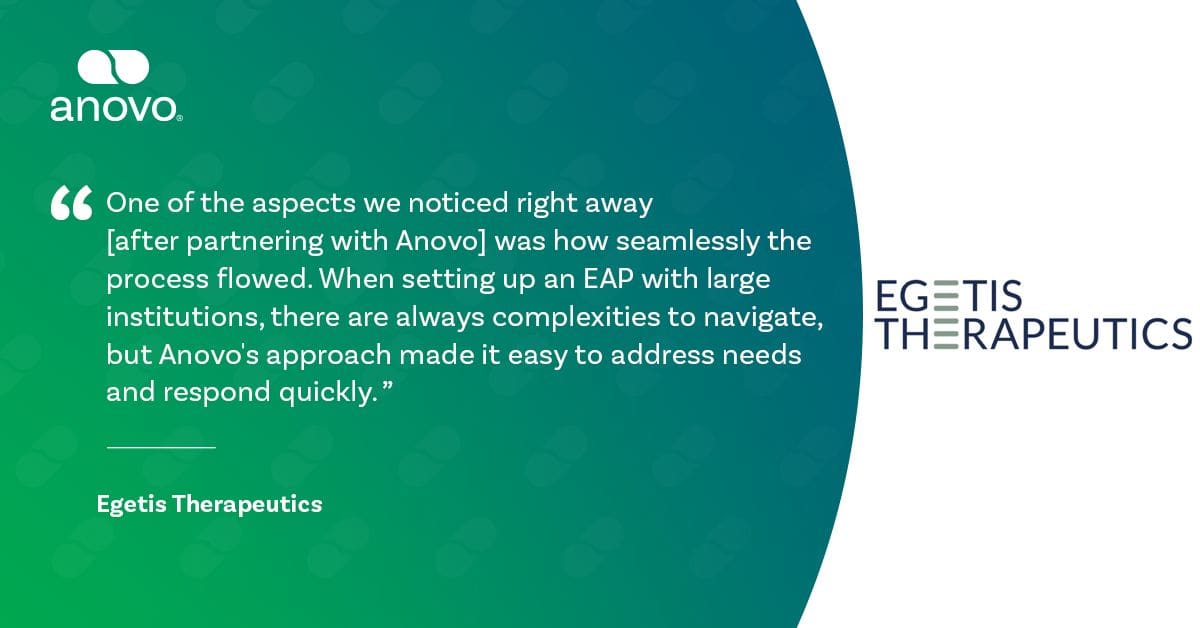 Case Study: Transitioning Egetis Therapeutics’ Expanded Access Program to Anovo